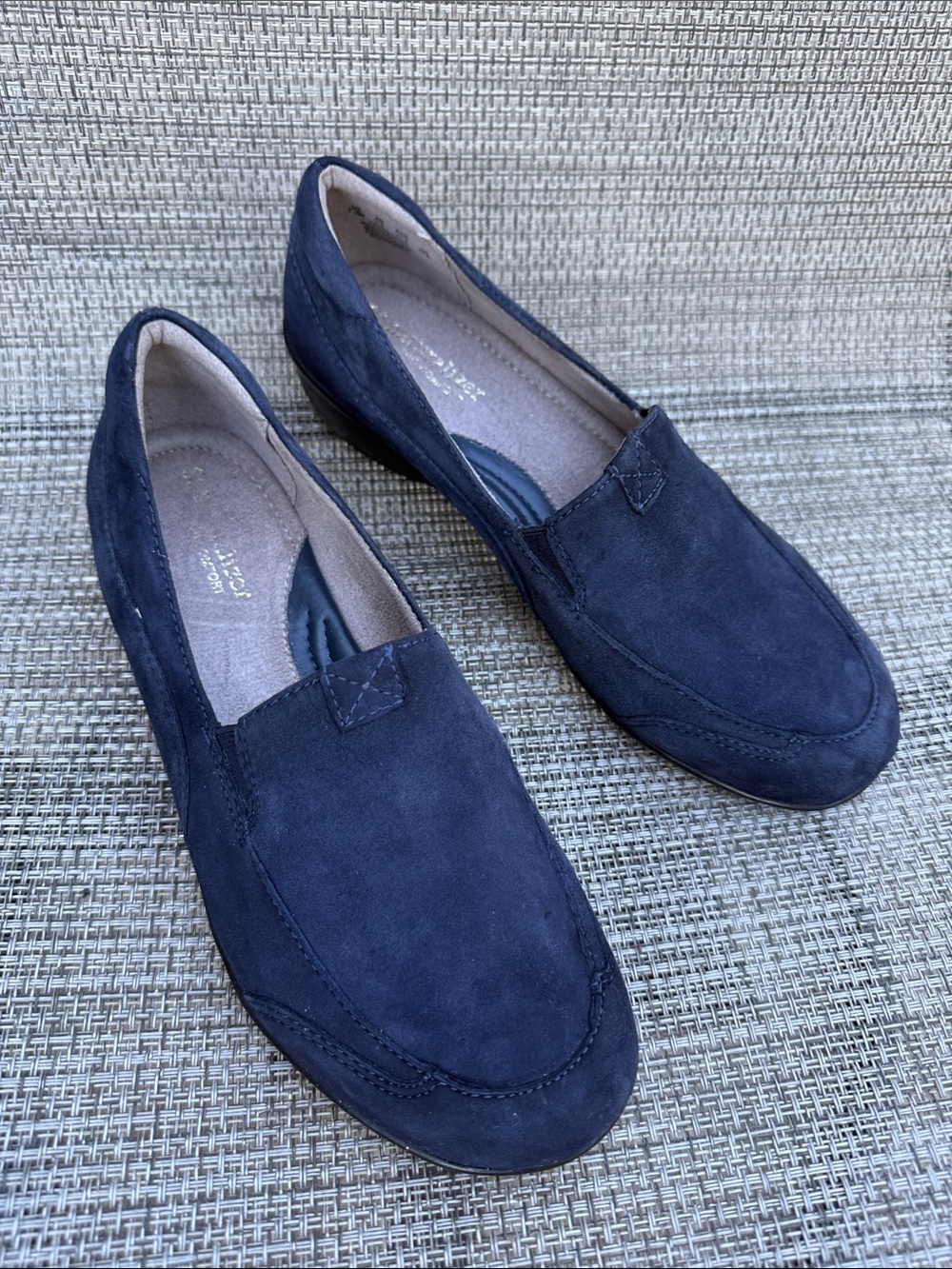 Naturalizer Navy Suede Slip-On Loafers